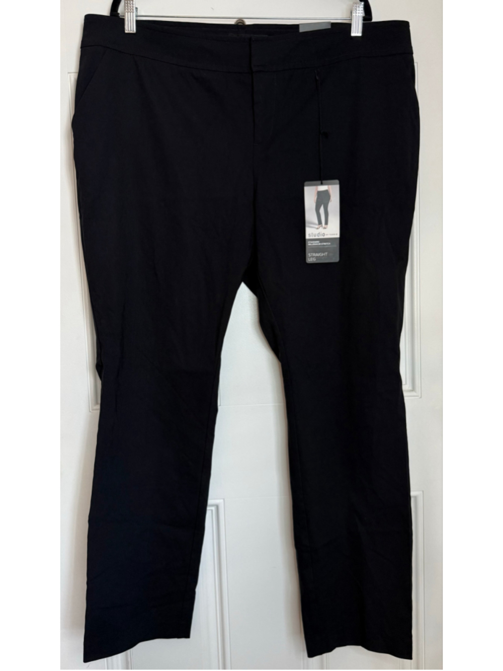 Torrid Studio Millennium Stretch Straight Leg Pants Black 22 Short NWT - Picture 2 of 9